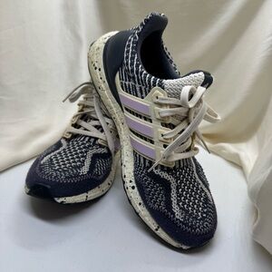 Adidas Women's Knit Pattern Sneakers - Black and Cream